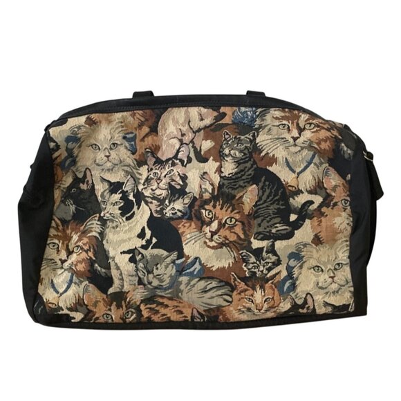 Jaguar Tapestry Cat Print Duffle Bag Weekender Tote Creative By Nature Travel - Picture 1 of 10